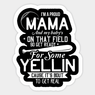 Proud Mama Baseball Shirt Funny Mom Of Baseball Player Gifts Sticker